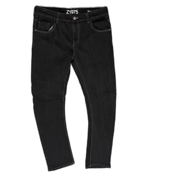 Zara Basic Z1975 Relaxed Fit Jeans Black‎ Wash Cotton Denim Emo US Womens Size 4 - Picture 1 of 7